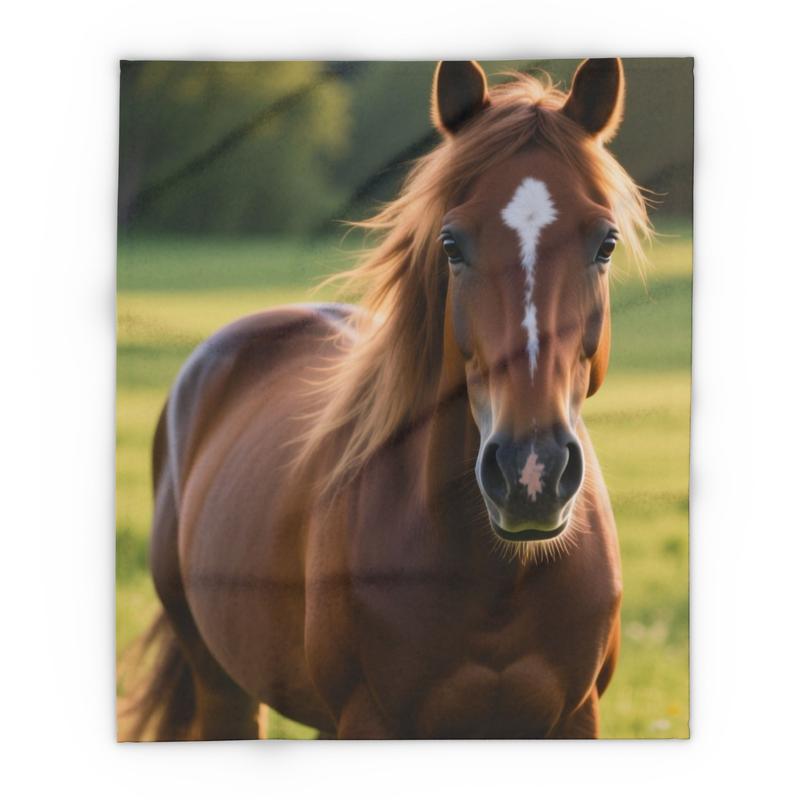 Wildlife Fleece, Horse Photo Blanket, Throw for Equestrian Fans