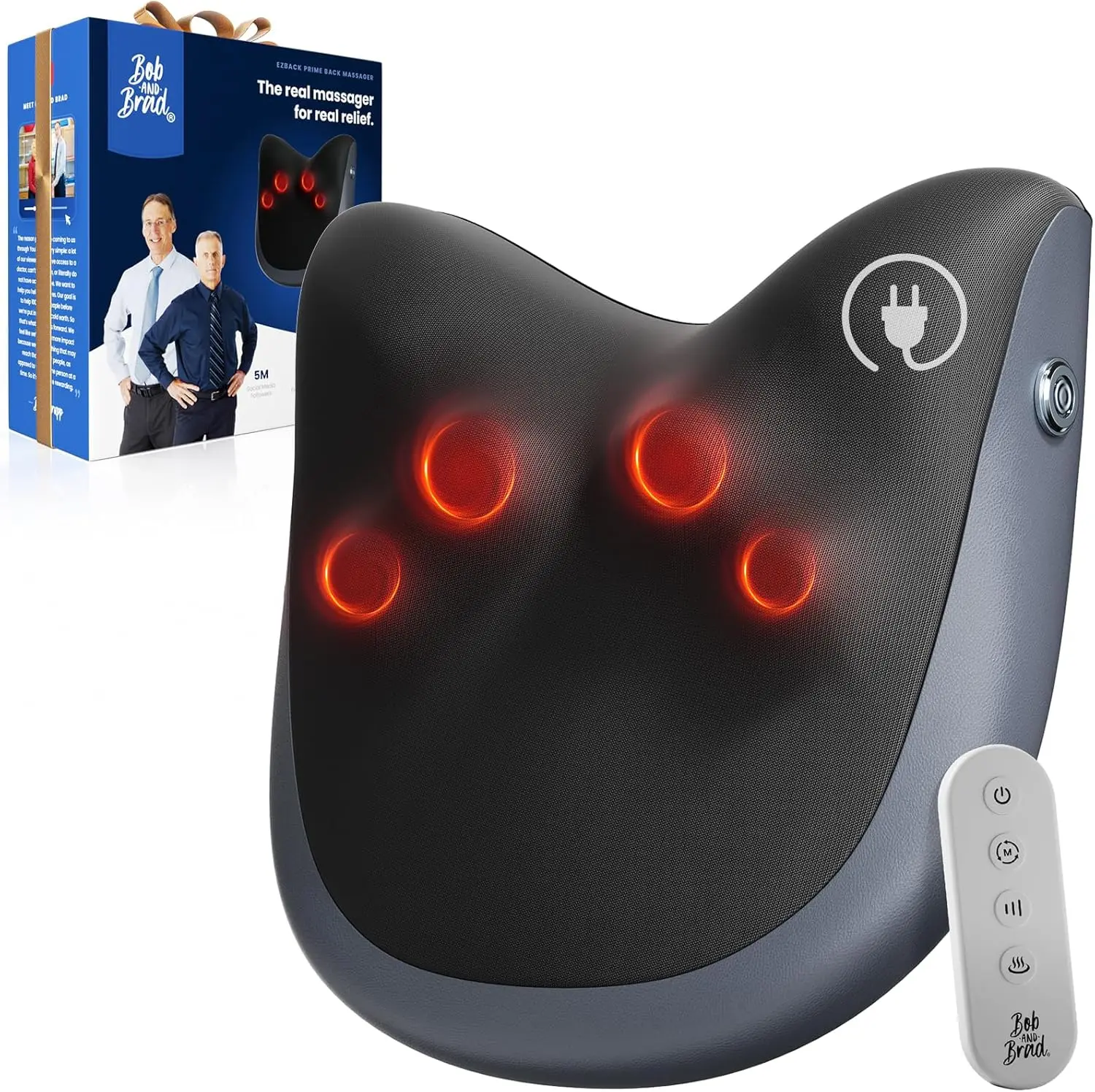 Bob and Brad EZBack Prime Massager with Heat, Shiatsu Kneading, Deep Tissue Neck & Shoulder for Pain Relief