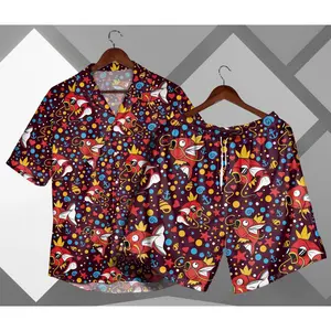 Magikarp Hawaiian Shirt Family Hawaii Set Tropical Button-Up Shirt Magikarp Hawaiian Short Magikarp Shirt Gift