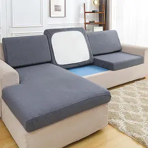 Solid Color Sofa Seat Cover, Elastic Sofa Slipcover, 1 Count Non-slip Soft Sofa Cushion Cover, Dustproof Sofa Seat Protector for Home Living Room