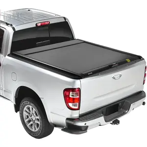 VEVOR Retractable Tonneau Cover, 5.7 ft Hard Retractable Tonneau Cover with Built-in Drainage Pipe for 2021-2024 Dodge Ram 1500 Crew Cab, Customized Design with Double-Lock & T-Slot
