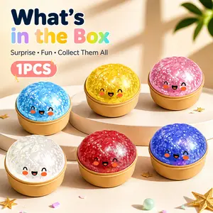 Glitter Dumpling Squishy with Box, Soft Sensory Squeeze Toy for Stress Relief,Glitter Dumplings, Decompression Dough