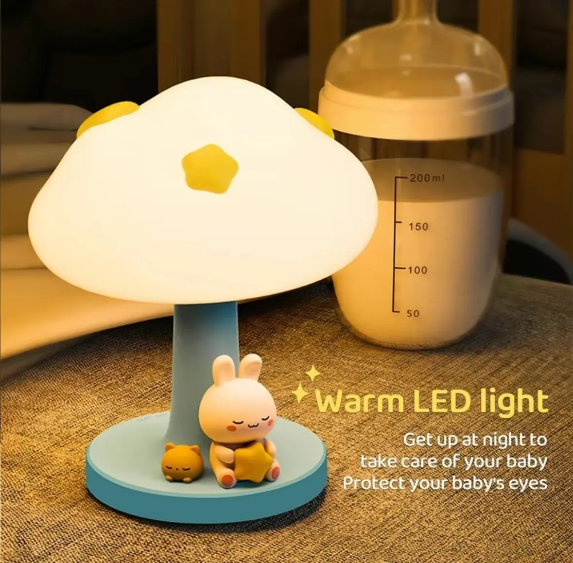 Cartoon Cloud Soft Rubber Children's Toy Lamp