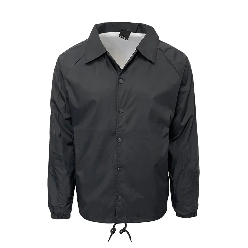 Men's Lightweight Nylon Windbreaker Jacket Front Snap Button Coat S-5XL