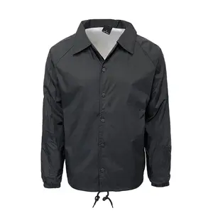 Men's Lightweight Nylon Windbreaker Jacket Front Snap Button Coat S-5XL