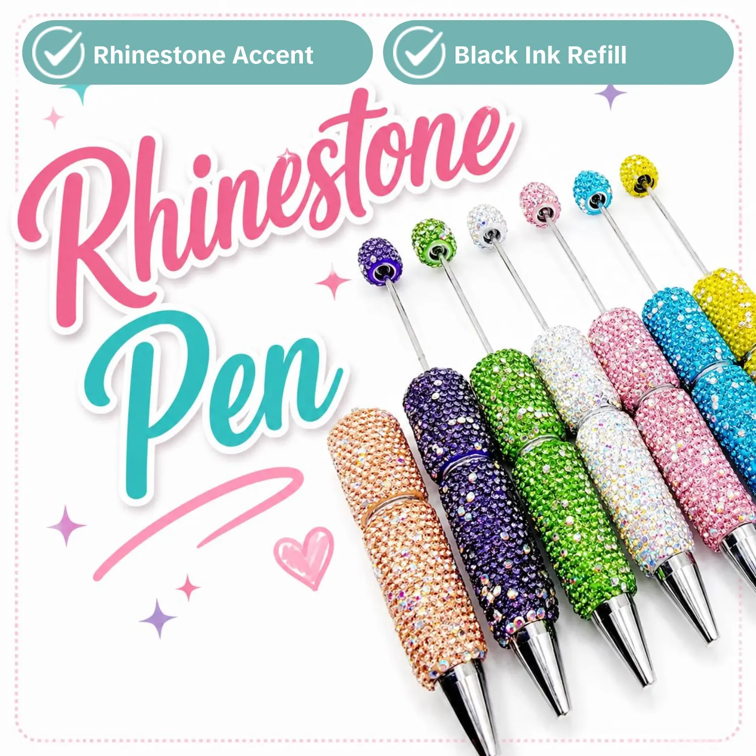 Rhinestone Pen, TikTok Live Claim Office Writing Tool