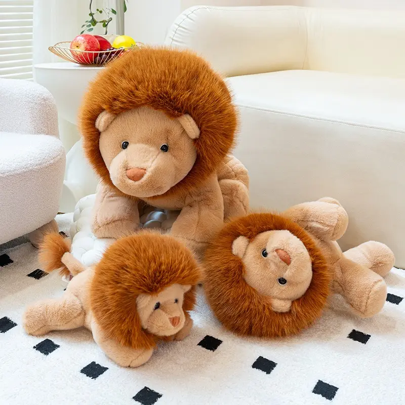 Kawaii Lion Stuffed Animal - Super Soft Fluffy No Shedding Fabric, Soft Squishy Companion, Stuffed Animal Gifts for Toddlers, Birthday Valentine's Day Cuddly Collectible Toy, Plush