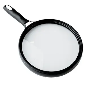 Extra Large Handheld Magnifier | 5" Diameter Lens | Ergonomic Grip, Ideal for Hobbies & Detailed Tasks | Sturdy Frame with Gray Accents