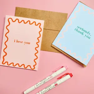 I love you squiggle greeting card by all my love stationery