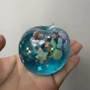 Adults Squishy Ocean Apple Stress Balls Autism Sensory Toys Stress Anxiety Relief Fidget Toys Maltose Water Ball Gifts Bulk