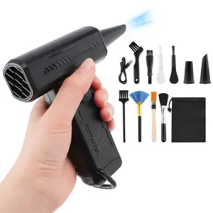 130,000 RPM Cordless Blower, Outdoor Portable Multifunctional Jet Blaster, Handheld USB Mobile Fan/Dust Blower with Rugged Pouch for Camping, Emergencies, Multifunctional Jet Blower,summervibes