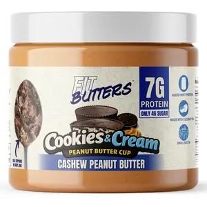Fit Butters Cookies & Cream Peanut Butter Cup Cashew Peanut Butter