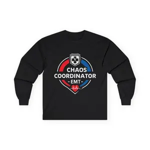 Chaos Coordinator EMT Long Sleeve Tee, Unisex Tee for Paramedics, EMT Gifts, Emergency Services Apparel, First Responder Shirt, Medical