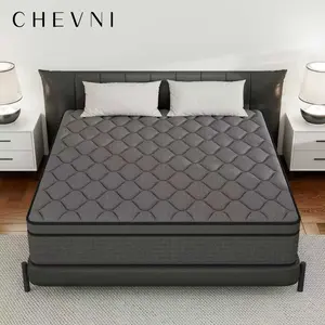 CHEVNI 12-14 Inch Twin / Full / Queen / King Sizes Mattress Black Gray Mattresses Breathable Bed In A Box  Hybrid Pocket Spring Memory Foam Medium Firm Comfort Body Support summervibes