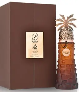 Lattafa Pride Ajwaa Eau de Parfum Spray for Unisex 3.04 Ounce - Exotic Aromatic Essence with Unique Palm Tree Design