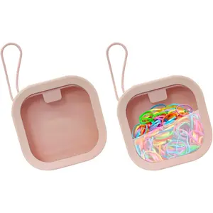 2-Pack Anti-Loss Hairband Organizer - Portable Travel Accessory Storage Box, Suitable for Hair Ties, Headbands, Jewelry, and Small Essentials