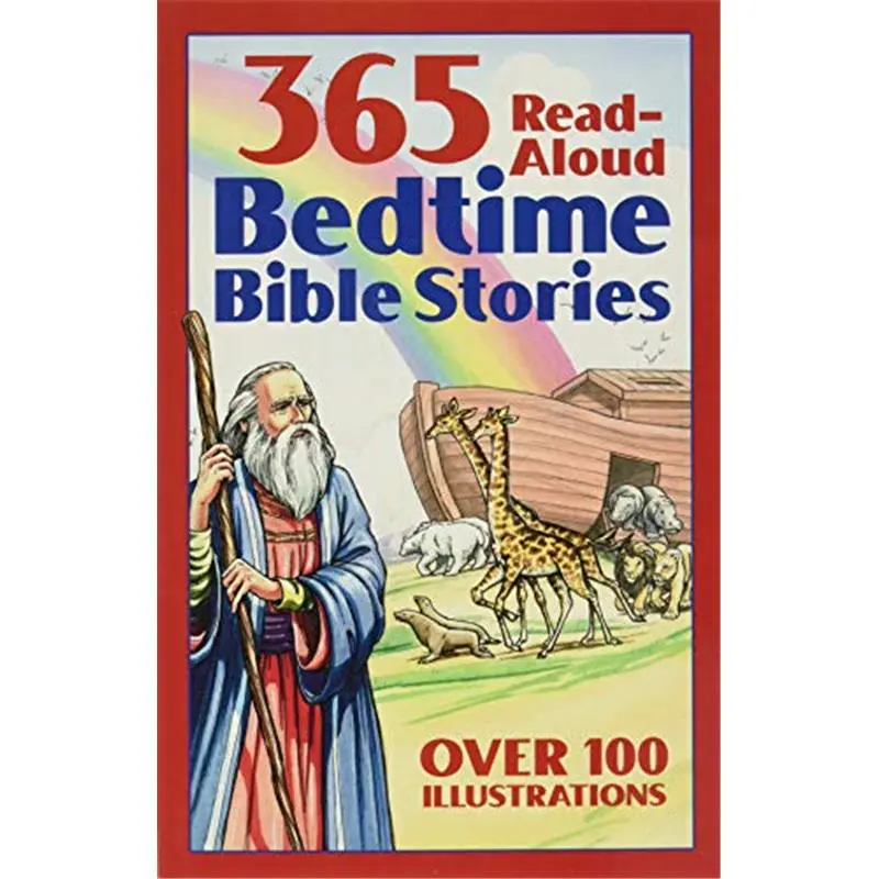 365 Read-Aloud Bedtime Bible Stories English Annual Edition Soft Cover Book for Ages 3-8 Children, Over 100 Illustrations, Stimulates Discussion