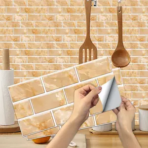 12pcs/24pcs/48pcs Retro PVC Self-adhesive Waterproof Decorative Wall Stickers, Waterproof Tile Decals for Kitchen, Bathroom, Floor, Tile or Wood, Home Decor, Decoration, 5.9in x 11.8in #TOP PICKS