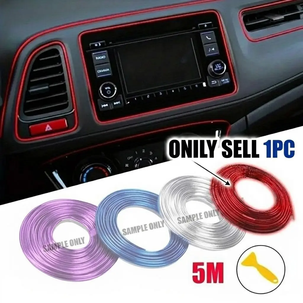 Yitape Car Interior Decorative Strip, Multi-Color Self-Adhesive PVC Protection Strip, Dashboard/door Scratch Guard, Fits 99% Cars/suvs, Car Accessory, Automotive Interior Accessories