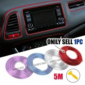 Yitape Car Interior Decorative Strip, Multi-Color Self-Adhesive PVC Protection Strip, Dashboard/door Scratch Guard, Fits 99% Cars/suvs
