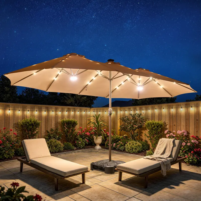 9 ft sunbrella patio umbrella 9' Sunbrella B Wooden Market Umbrella with Single Pole (G136TCH-B)