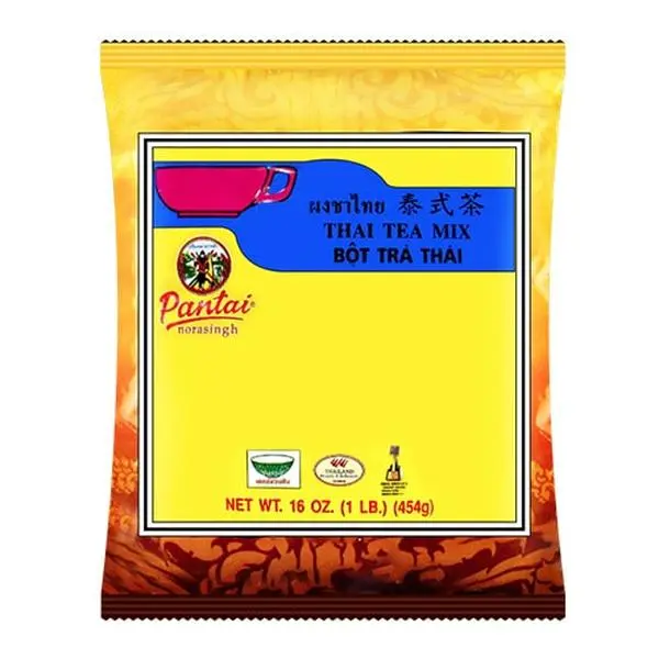 PANTAI Thai Tea Mix 454g - Authentic Thai Iced Tea Leaves, Unsweetened, Premium Blend for Delicious Thai Milk Tea