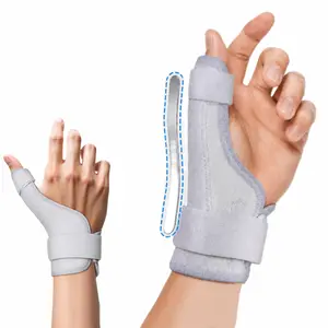 1 Pair Spring-Support Thumb & Wrist Brace with Ergonomic Aluminum Splint, Dual Straps for Thumb and Wrist Compression, Prevents Secondary Injuries – Ideal for Tendonitis, Arthritis, Household Chores, Office Typing and Sports Protection