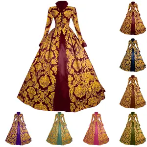 Medieval Punk Dress Cosplay Halloween Costumes Women Palace Carnival Party Disguise Princess Female Victorian Vestido Robe