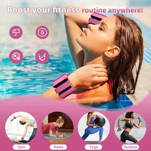 Adjustable Wrist Weighted Bracelet，Wrist Weights, Adjustable Wearable Wrist Ankle Weights for Women/Men, Silicone Wrist Bangles for Walking, Yoga, Pilates, and Gym, Arm & Leg Workout, 1lb*2pcs