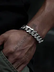 Simple Titanium Steel Bracelet, Men's Bracelet, Men's and Women's Universal, Hip-hop Bracelet, Punk Bracelet, Cuban Link Bracelet, Daily Party Wear Bracelet Accessories