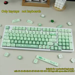 Pbt Keycaps 60 65 75 100 Percent, Moa Dye-Sublimation, Spring Theme, Custom Keycaps for Cherry Mx Mechanical Keyboard