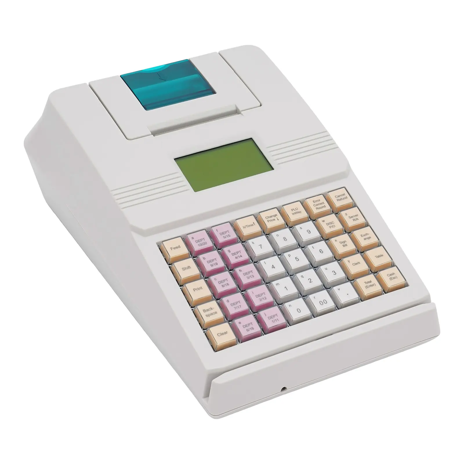 M-700 Cash Register POS System for Small Business Owners - 10000 PLU, 40 Keys, 20 Departments, Thermal Label Receipt Printer (Restaurants, Retail Stores), Thermal Label Printer