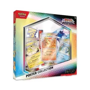Pokémon TCG: Scarlet & Violet Prismatic Evolutions Poster Collection - Includes 3 Foil Promo Cards, 1 Poster, 3 Booster Packs & Code Card for Pokémon TCG Live