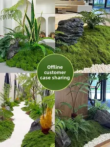 Fake Green Moss for Potted Plants,Artificial Moss for Crafts Indoor,DIY Table Decorating Fairy Garden Accessories Wedding Party Floral Decor Outdoor