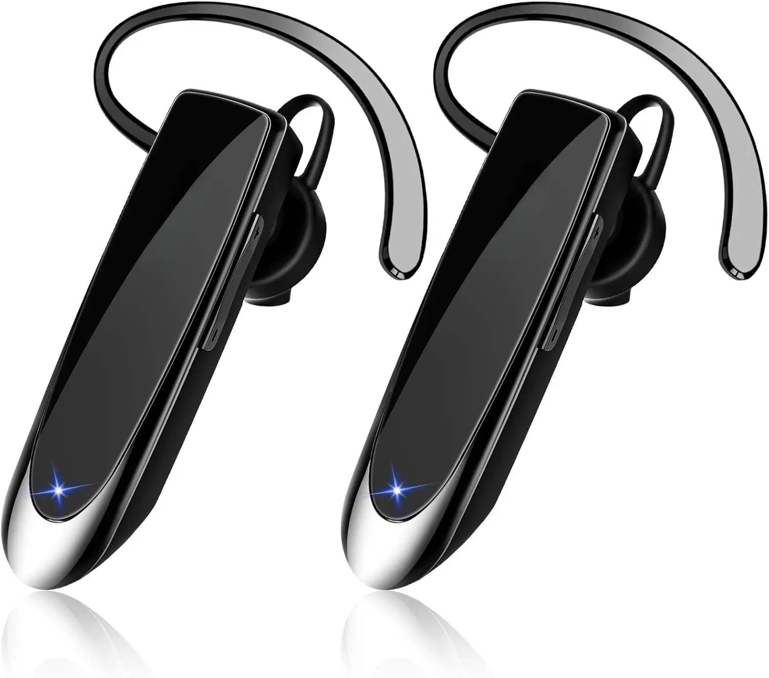 Earpiece for Cell Phone Hands Free  Headset Noise Cancelling Mic 24Hrs Talking 1440Hrs Standby Compatible with  Android for Driver Trucker (2 Pack)