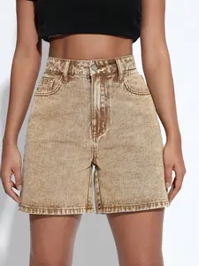 Summer Must-Have American Streetwear Vintage Desert Wind Distressed Jeans Shorts, Perfect for Street Style and Commuting