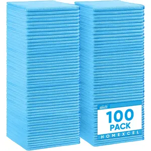 Blue Microfiber Cleaning Cloth 100 Pack, Microfiber Towel for Cars, Lint Free, Scratch-Free, Highly Absorbent, and Cleaning Rags for House, Window and Glass, Cars, TV Screen 11.5 X11.5 inch