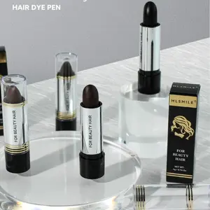 Disposable Hair Dye Lipstick Curling Iron, Temporary Root Touch-Up Stick, Waterproof Natural Look, Small Easy Operation, Daily Use