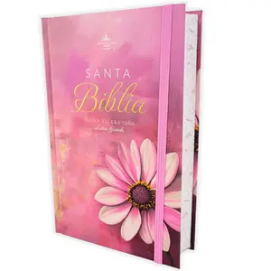 Bible Brand Santa Biblia Letra Grande 12 Points RV1960 for Women RV1960 Cover fucsia con elástico Rodado\Resourceseller