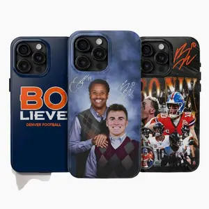 Futball B.0o Nixx Signature Phone Case, Bo.0 Nix and Courtland Sutton Step Brothers Football Two-In-One Drop-Resistant Mobile Phone Case Protection, Shockproof For IPhone 17-12, Pro Max, Pro Plus, and Samsung S25 24 23 Safety Case