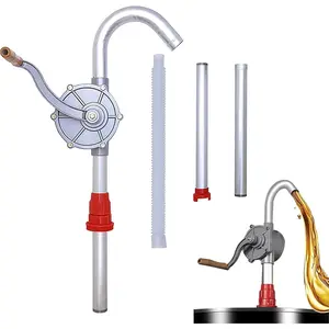 Aluminum 15 to 55 Gallon Drum Pump,Hand Liquid Transfer,Duty Rotary Barrel Pump for Gasoline Oil Fuel Diesel, Kerosene, Hydraulic Fluid