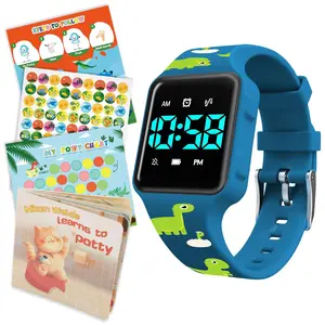 Potty  Set - Potty  Watch with Musical/Vibration , Fun Board Book, Progress Chart & Reward Stickers - Interactive Toilet Learning Kit for Boys and Girls Ages 2-6