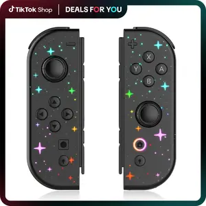 【Halloween】JORREP Game Controller (L/R) Switch Controller- Wireless Game Controller，Ergonomic Grip, Dual Vibration，Cool lights