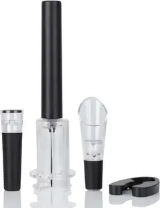 Air  Pump Bottle Opener With One ,One Vacuum stopper and One  Aerator PourerEfficient|Lightweight|Funny Cork Remover, For  Lovers,  . (4)
