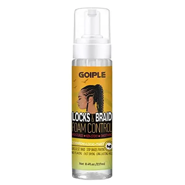 Braid Foam Control Braid Mousse for Braids Twist, Locs, No Flake Extra Hold High Shine Style and Moisturizes, Hair Braiding Mousse for Braids Lightweight Easy to Apply 8fl oz
