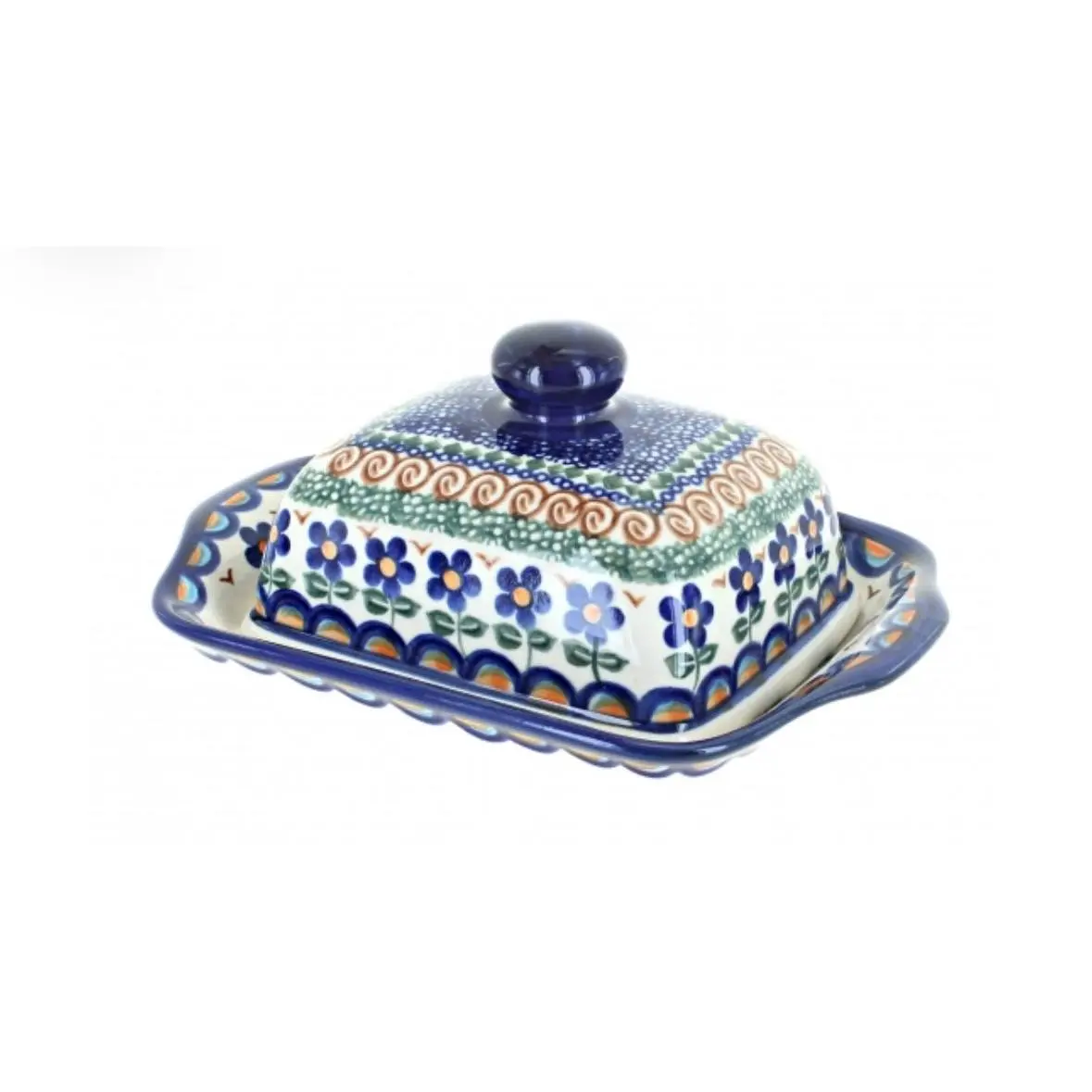 Vena, Aztec Flower Square Butter Dish