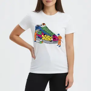 Luxury Designer Cartoon Print Graphic T-Shirt Unisex Oversized Vintage Streetwear Tee Trendy Character Statement Top Witty High Fashion Gift Summer Slogan Apparel Ultra Soft Comfy Fabric Womenswear