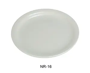 Yanco NR-16 China Narrow Rim Normandy Plate, American White - 10.5 in. - Pack of 12