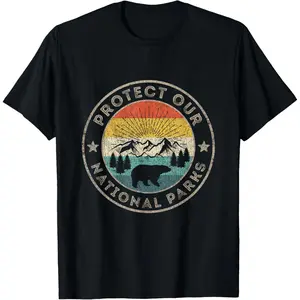 Protect Our National Parks Retro Hiking T-Shirt