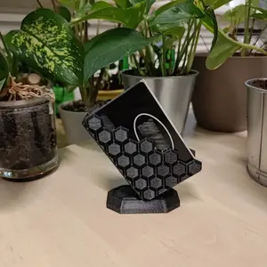 Fashion Textured Business Card Holder, Unique Office Desktop Namecard Stand, Office Desk Accessories, Suitable for Home School Office